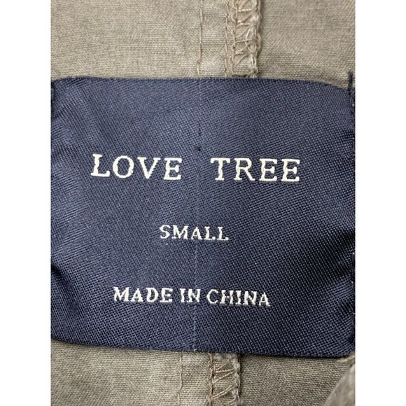 Womens Love Tree Size S Military Jacket Hood Drawstring Full Zip 5128 Pockets - Picture 4 of 7